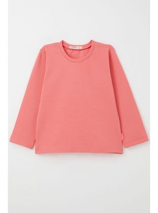 Breeze Kız Bebek Uzun Kollu Tişört Basic 9 Ay-3 Yaş, Mercan