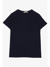 Kız Çocuk Tişört Basic Lacivert