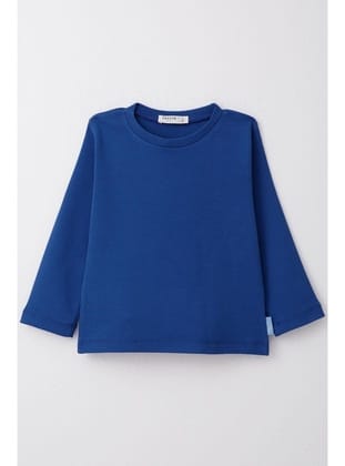 Breeze Erkek Çocuk Uzun Kollu Tişört Basic 1-4 Yaş, Saks Mavisi