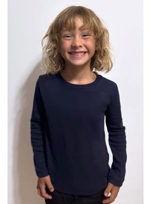 Breeze Erkek Çocuk Uzun Kollu Tişört Basic 4-8 Yaş, Lacivert