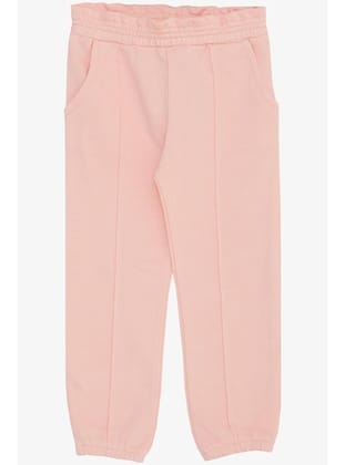 Breeze Kız Çocuk Alt Beli Paçası Lastikli Cepli 1-4 Yaş, Pembe