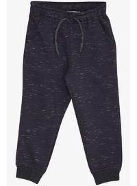 Erkek Çocuk Alt Bağcık Aksesuarlı Cepli Beli Lastikli Sweatpant Füme