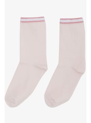 Artı Kız Çocuk Soket Çorap Çizgili 7-14 Yaş, Pembe