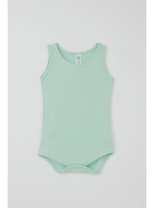 Breeze Erkek Bebek Çıtçıtlı Atlet Zıbın Body Basic 9 Ay-3 Yaş, Su Yeşili