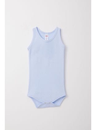 Breeze Erkek Bebek Çıtçıtlı Atlet Zıbın Body Jakarlı 9 Ay-3 Yaş, Açık Mavi