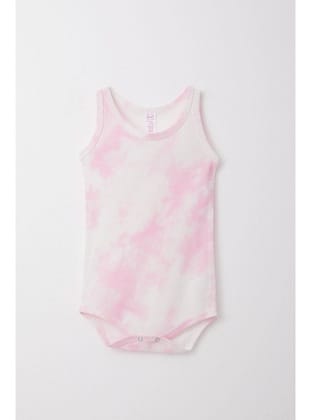 Breeze Kız Bebek Atlet Zıbın Body Batik Desen 9 Ay-3 Yaş, Pembe