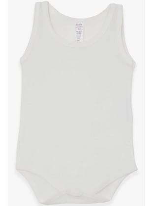 Breeze Kız Bebek Çıtçıtlı Body 1-4 Yaş, Ekru