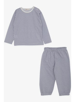 Breeze Kız Bebek Pijama Takımı Minik Çiçek Desenli 9 Ay-3 Yaş, Beyaz
