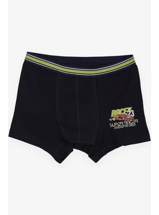 Katamino Erkek Çocuk Boxer Araba Yarışı Baskılı 7-10 Yaş, Lacivert