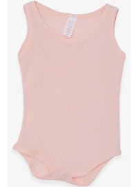Breeze Kız Bebek Jakarlı Body Somon