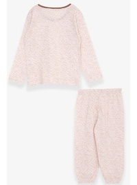 Kız Bebek Pijama Takımı Bej Melanj