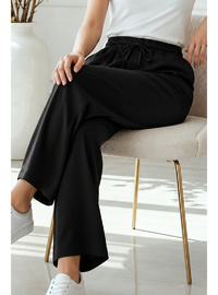 Modal Beli Lastikli Pantolon S2382 Siyah