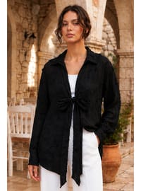 Bağlamalı Kimono S2334 Siyah
