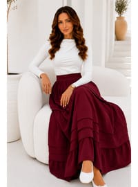 Kat Kat Kloş Etek S2306 Bordo