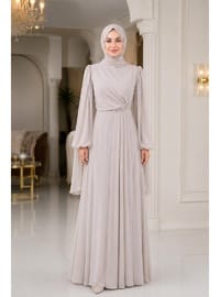Amine Hüma Feza Abiye Elbise Gold