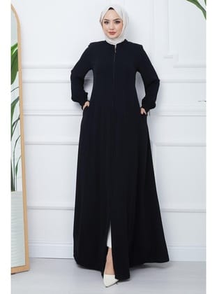 Parçalı Mevlana Ferace Siyah HM2362