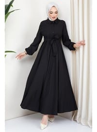Kuşaklı Mevlana Elbise Siyah
