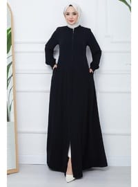 Parçalı Mevlana Ferace Siyah HM2362