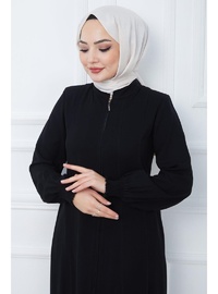 Parçalı Mevlana Ferace Siyah HM2362