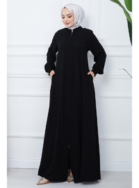 Parçalı Mevlana Ferace Siyah HM2362