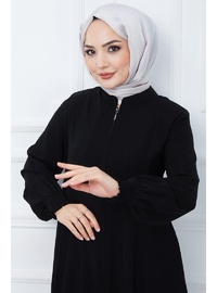 Parçalı Mevlana Ferace Siyah HM2362