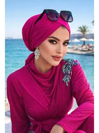 Fuşya Çapraz Bone Deniz Havuz Bonesi