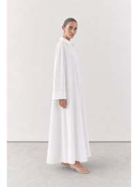 ELİA Pileli Poplin Elbise Beyaz