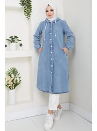 Kadın Mavi Denim Kot Kap
