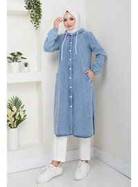 Kadın Mavi Denim Kot Kap