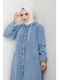 Kadın Mavi Denim Kot Kap