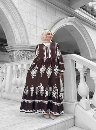 Viyona Elbise - Kahverengi