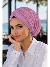 Koyu Pembe Çift Katlı Drapeli Salaş Bone