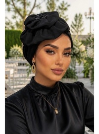 Siyah Fransız Hazır Abiye Şapka