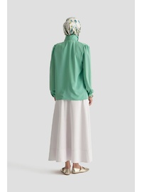 Mint Boyun Kurdele Desenli Tunik 25YT303