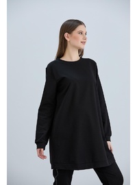 Işıl 4538 Lycra İki İplik Penye Şeritli Hamile Eşofman Takım Siyah