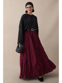 Kolu Katlamalı Oversize Siyah Sweat