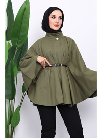 Haki Kemerli Gabardin Panço