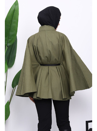 Haki Kemerli Gabardin Panço
