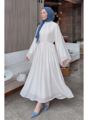 Reglan Kol Elbise Y0159 - BEYAZ
