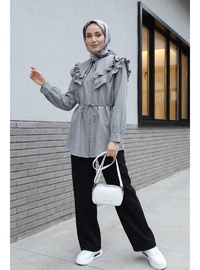 Beli Lastikli Cepli Bol Paça Kot Pantolon Siyah